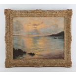 Roger de la Corbiere (1893-1974), coastal seascape. Oil on canvas. Signed lower right. Framed.