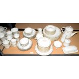 Noritake 'Blakley' pattern dinner tea and coffee service of approx 101 pieces including soup bowl's,