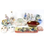 Lladro and Nao porcelain figures together with other china