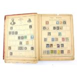 Early Schwaneberger Album, few stamps remain including France, Holland, USA.