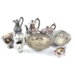 Quantity of silver plate to include a oriental figure finial teapot of other pieces