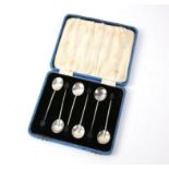 Cased set of 6 silver spoons Birmingham 1924