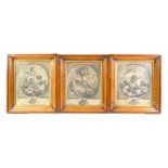 J. Daulle, set of three engravings with cherubs, framed and glazed, 43 x 37cm each,