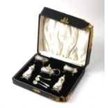 8 piece silver cruet set by Adie Brothers Birmingham 1938 30/50
