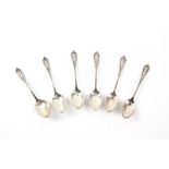 Set of 6 wreath and Bow decoration silver spoons Birmingham 1926