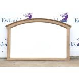 Limed beech wall mirror with arched top, 70 x 111 cm