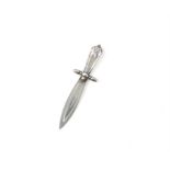 Dagger from silver bookmark by Crisford and Norris