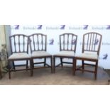 Eleven 19th century oak dining chairs, some Chippendale style,