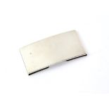 Curved sterling silver card case by KE