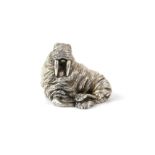 Alessandro Magrino Silver Model of a Walrus with import marks