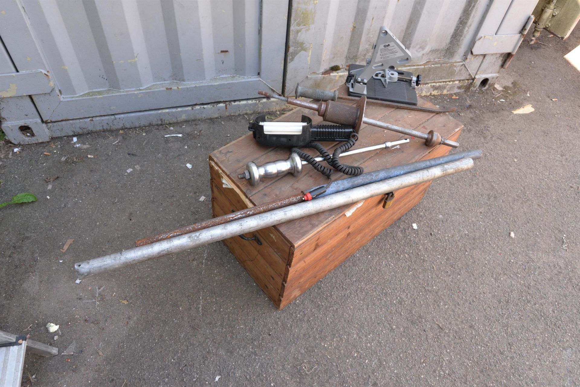 Garage equipment assortment.