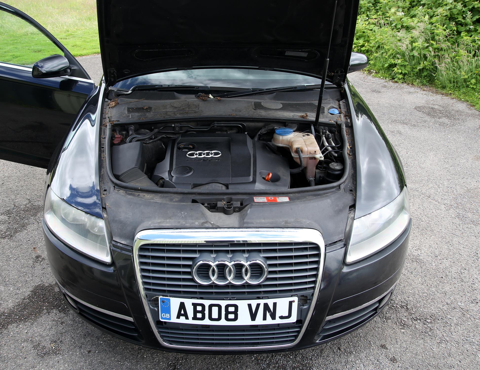 Black Audi A6 SE TDI. Registration number AB08 VNJ. 4 door saloon. First registered 25-06-2008. - Image 9 of 11