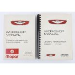 Jensen Workshop Manual for Jensen Interceptor and a Jensen Workshop Manual for Chrysler Components,