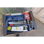 Several boxes of sockets, drill bits and other tools.