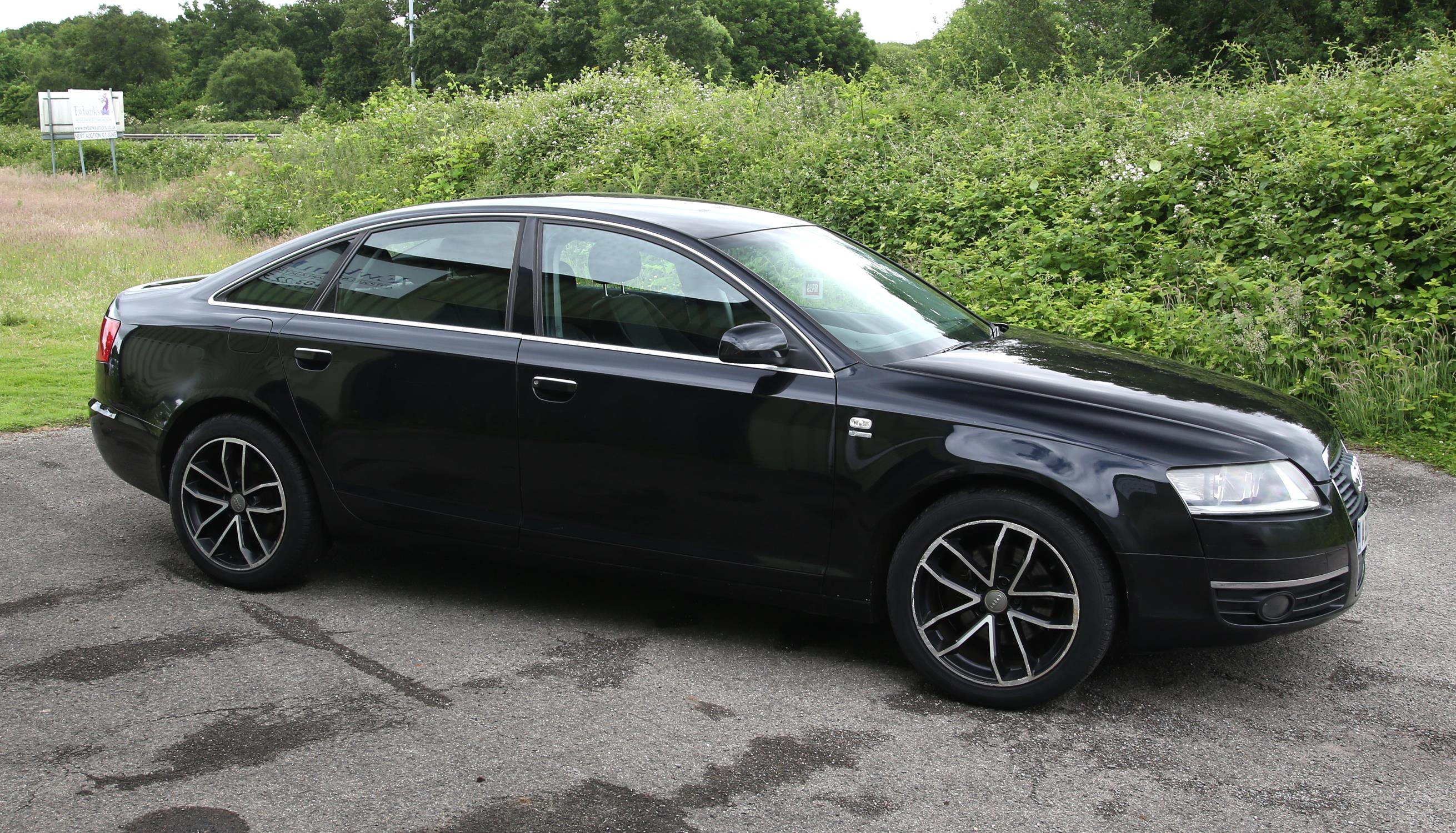 Black Audi A6 SE TDI. Registration number AB08 VNJ. 4 door saloon. First registered 25-06-2008. - Image 3 of 11