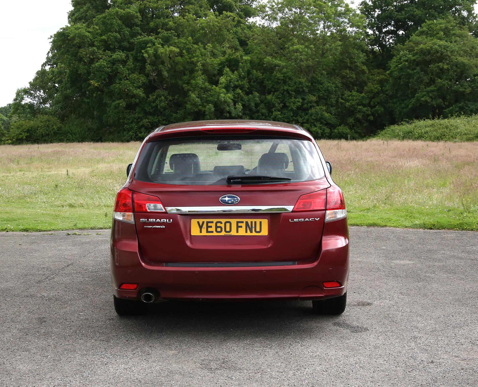 Subaru Legacy SE CVT estate car in red. 2010. Registration number YE60 FNU. First registered - Image 5 of 6