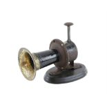 c. 1930's Stewarts warning signal horn mounted on wooden base - believed to be used as a car horn