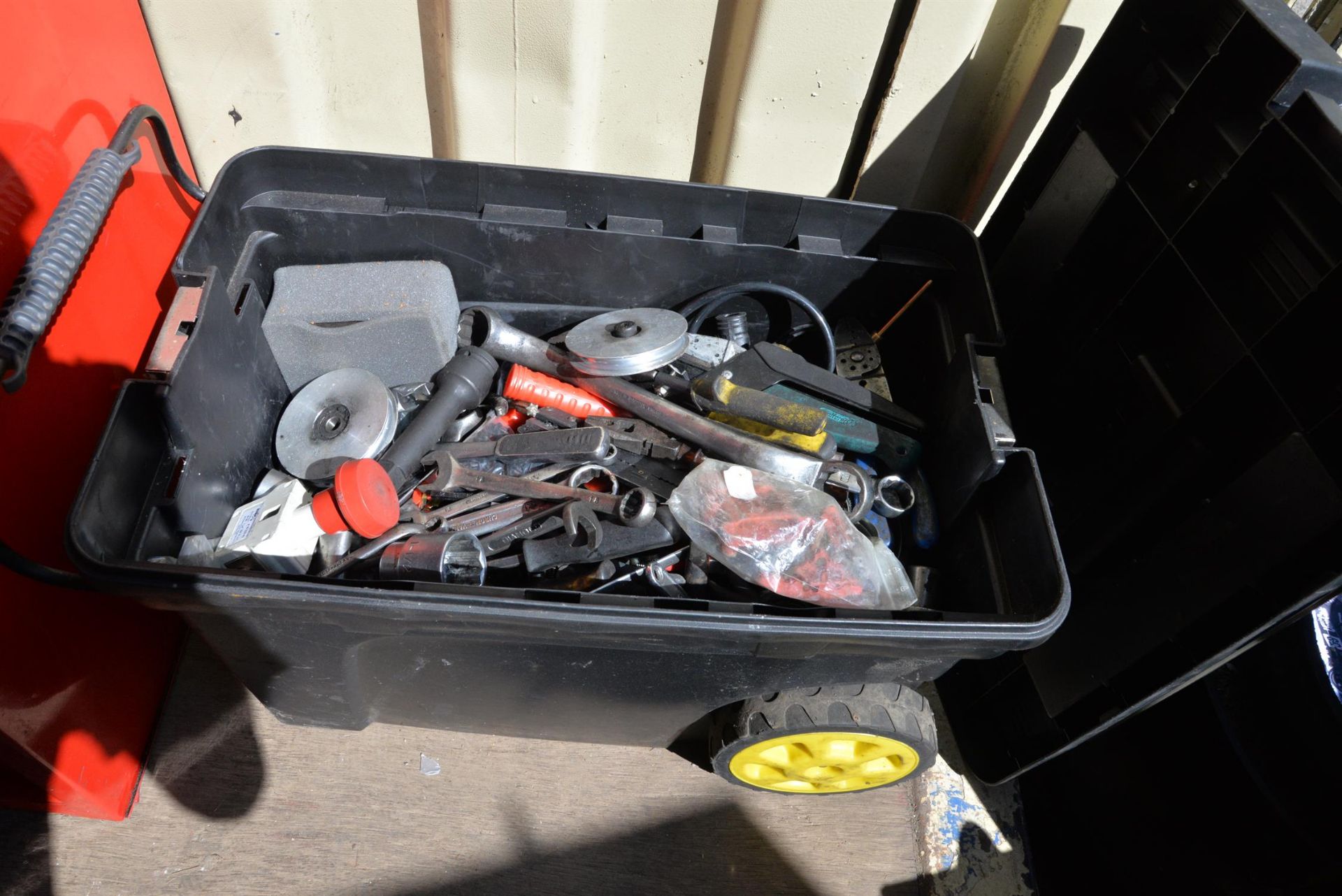 tool box with various tools.