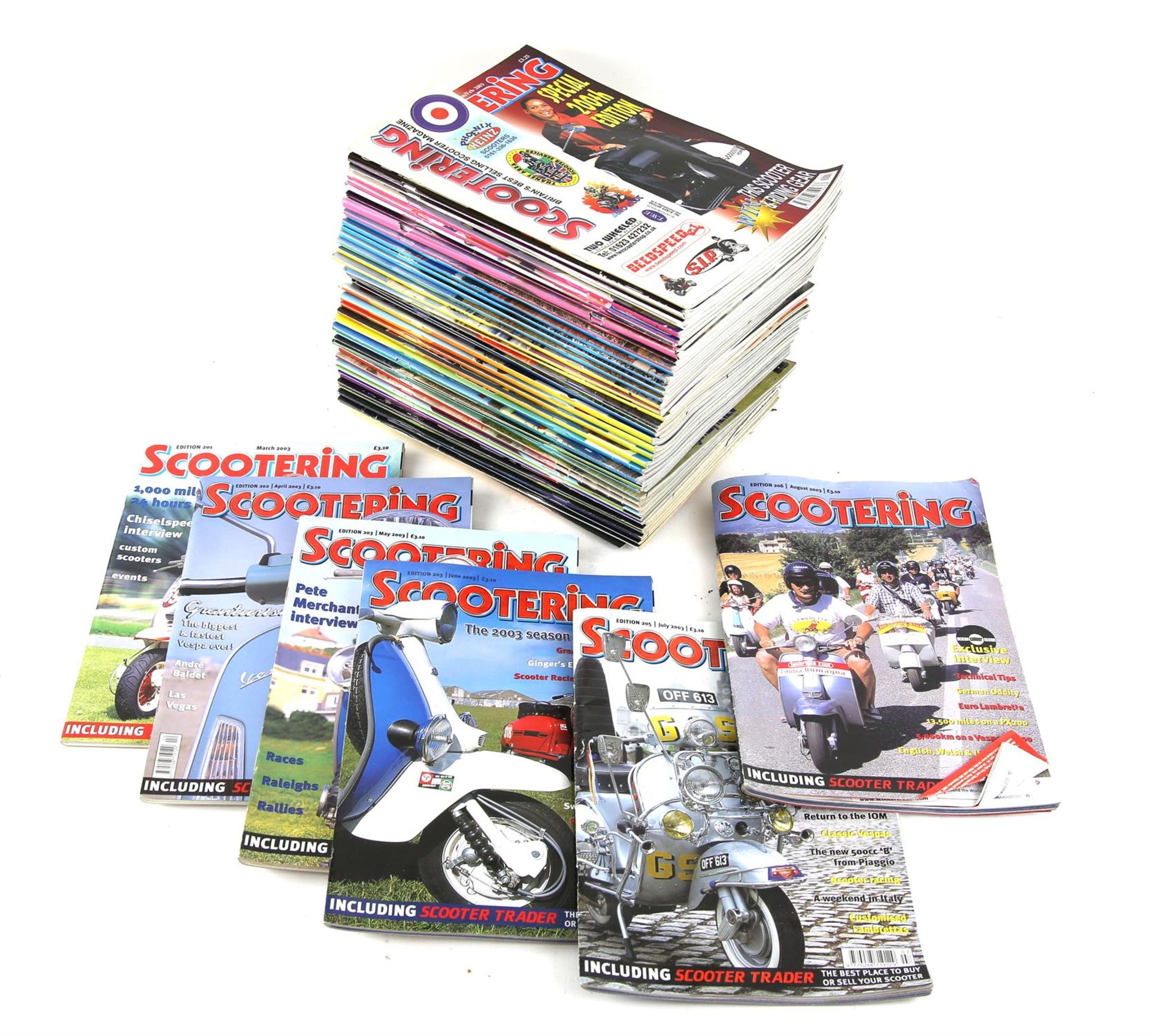 Quantity of 'Scootering' magazines, various issues, mainly late 1990s and early 2000s