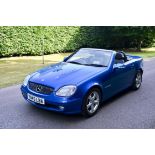 Mercedes Benz 230 SLK Convertible Auto Electric Blue coachwork with duo-tone black/beige leather