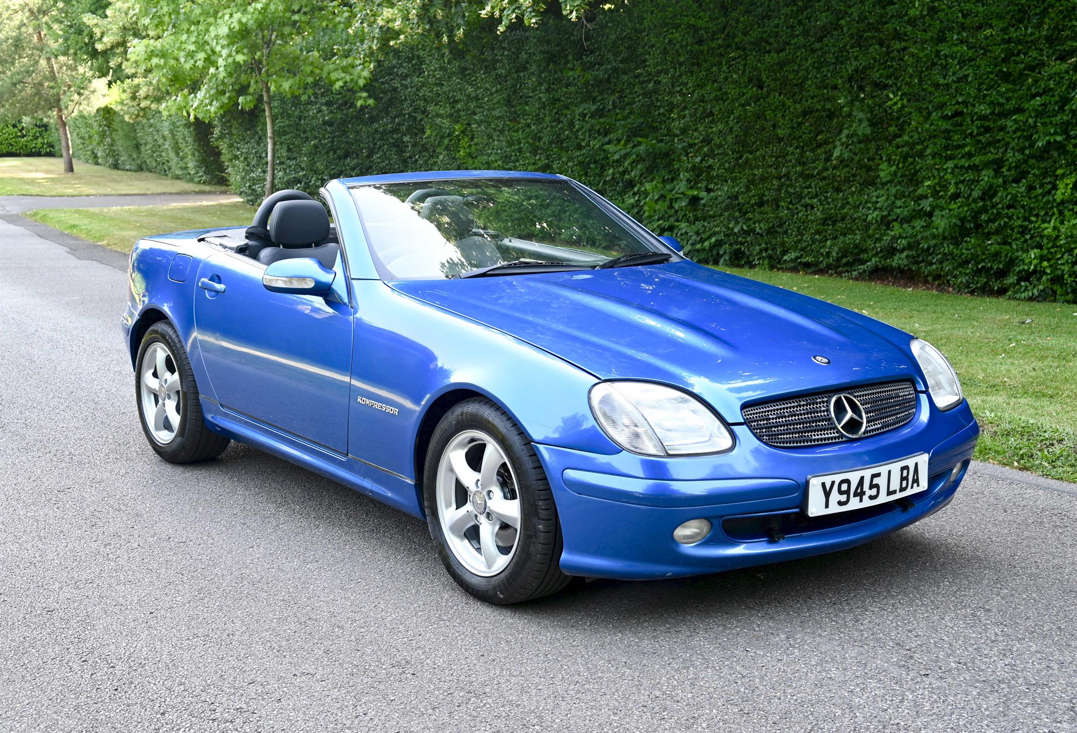 Mercedes Benz 230 SLK Convertible Auto Electric Blue coachwork with duo-tone black/beige leather - Image 2 of 15