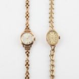 Two gold watches, One by Roamer, with a quartz movement and the other JW Benson, this has an