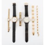 Collection of five wristwatches, a ladies Citizen Eco-Drive with a mother of pearl dial and stone