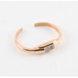 Sigma bangle watch, hollow bangle with flexible movement, in 18 ct rose gold