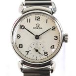 Omega a War department 6B/159 RAF pilots/navigators stainless steel wristwatch, the signed dial