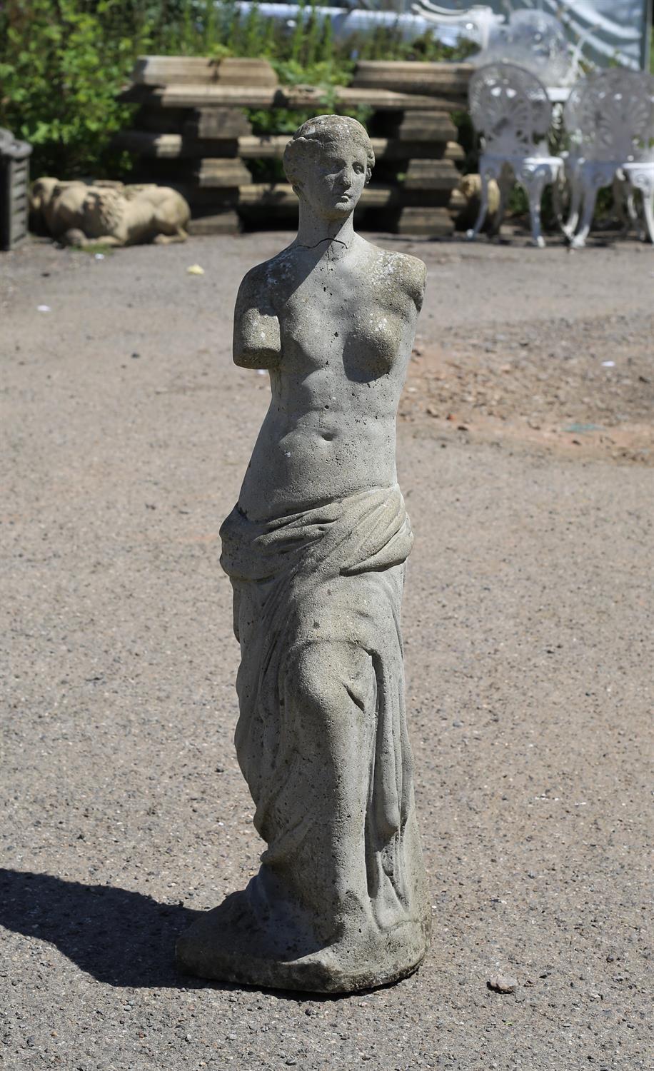 Reconstituted stone figure of Venus Di Milo, 87 cm high