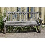 Teak garden bench, 157 cm wide