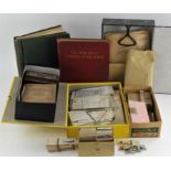Box and two box files of stamps and letters with Postal History of Great Britain,