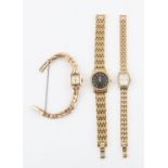 Three ladies wristwatches, a gold plated Astin cocktail watch, a Rotary wristwatch and and a
