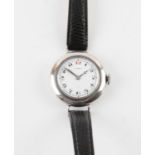 Birks, a gentleman's silver cased wrist watch, the signed white enamel dial with Arabic numeral