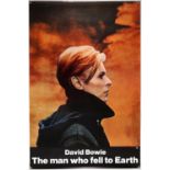 The Man Who Fell To Earth (1976) US One Sheet film poster, starring David Bowie, rolled,