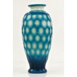 Chinese Blue Peking Glass Vase, 20th century (probably Republic period). With a white core and