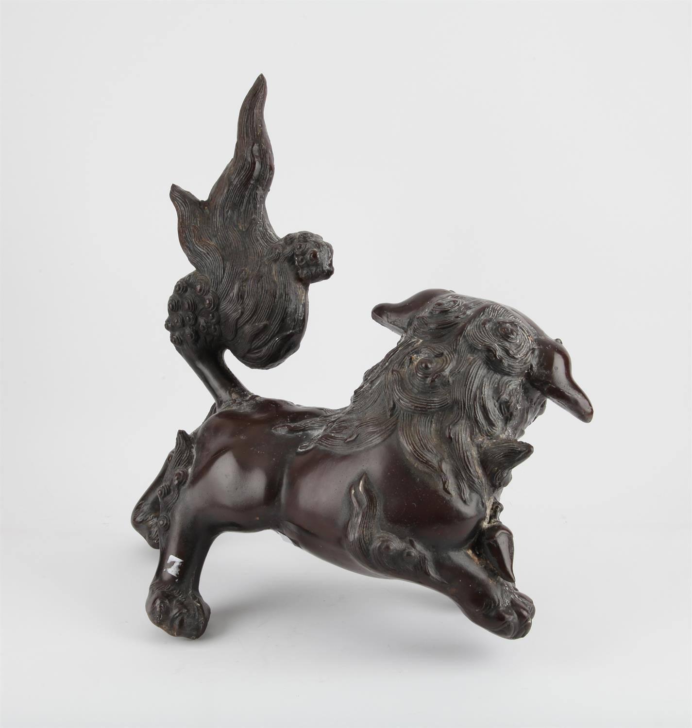 Large cast metal Fu Dog H49 x L47 x D28cm approx. - Image 5 of 5