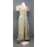 A Chinese made embroidery dress , Republic period. 150 cm long Provenance : From the Estate of