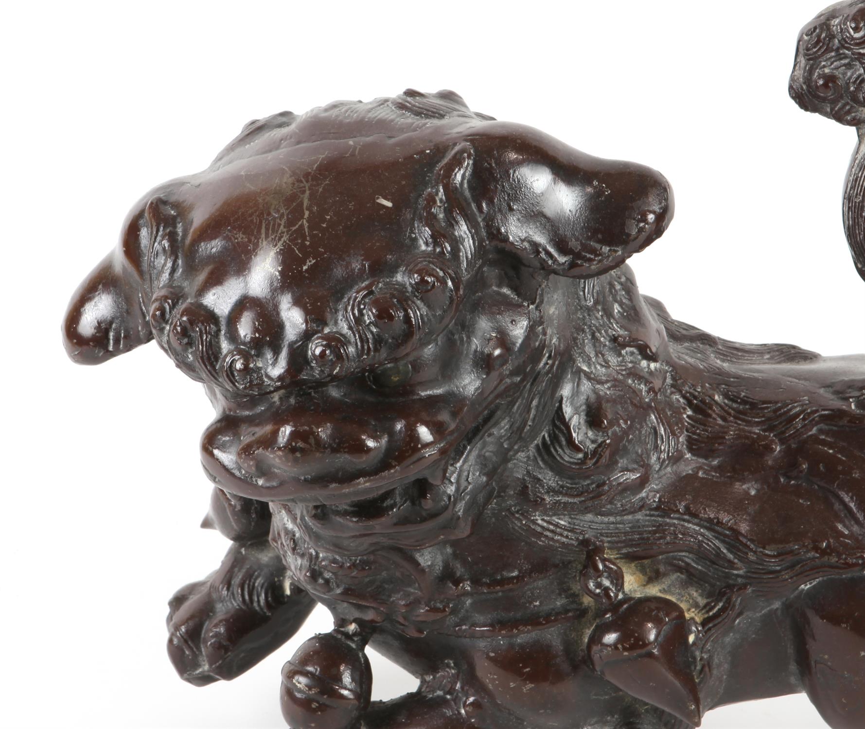 Large cast metal Fu Dog H49 x L47 x D28cm approx. - Image 2 of 5