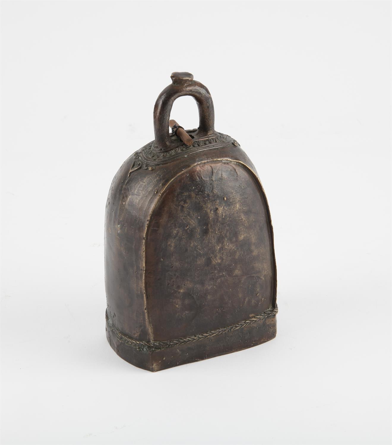 A Tibetan Bronze Temple Bell, late 19th century or later. The bell was used to indicate the