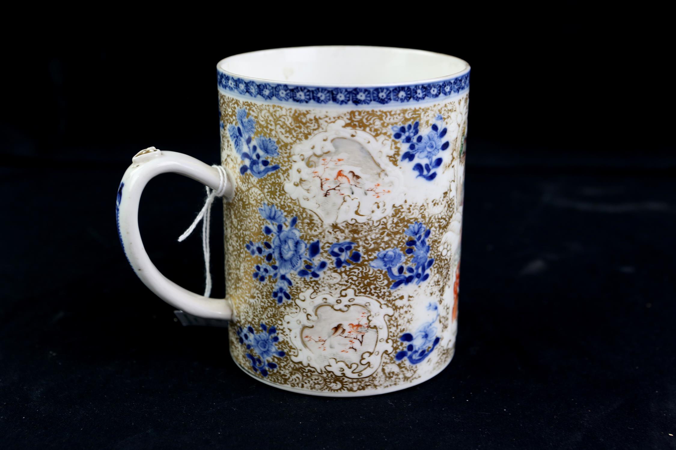 A collection of six Chinese Export Tankards, Qing dynasty, late 18th early 19th century variously - Image 9 of 15