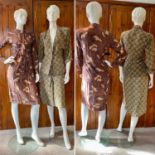 Two good GEORGIO ARMANI Italian Silk outfits dating from 1980s. Thought to be Liberty print fabric,