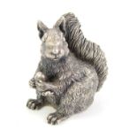 Silver covered model of a squirrel, by Magrino, with import marks