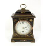 Late 19th/early 20th century Chinoiserie decorated mantel clock with single train movement,