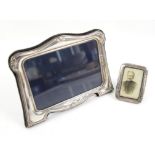 Two silver photo frames