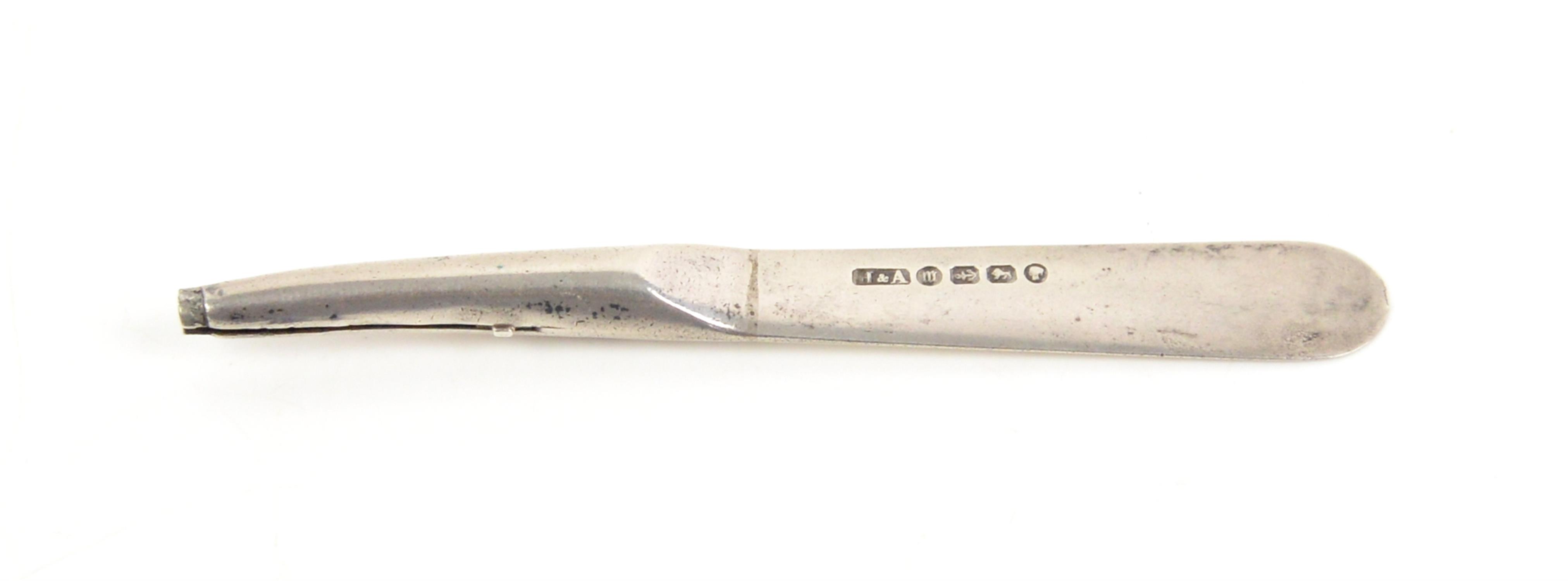Novelty combination Victorian silver sliding pencil and letter opener