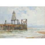 Frank Thompson (British, act.c.1875-1926), 'The Quay', watercolour, unsigned, framed and glazed,