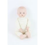 Armand Marseille AM 341/4K doll with bisque head, hands and feet, 36.5cm long,