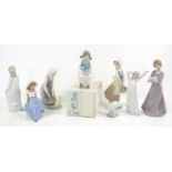 Collection of Lladro and NAO figurines