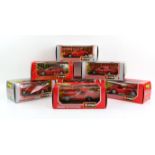 Collection of seven boxed Burago 1/24 scale model cars, to include: Ferrari 250 GTO (1962),